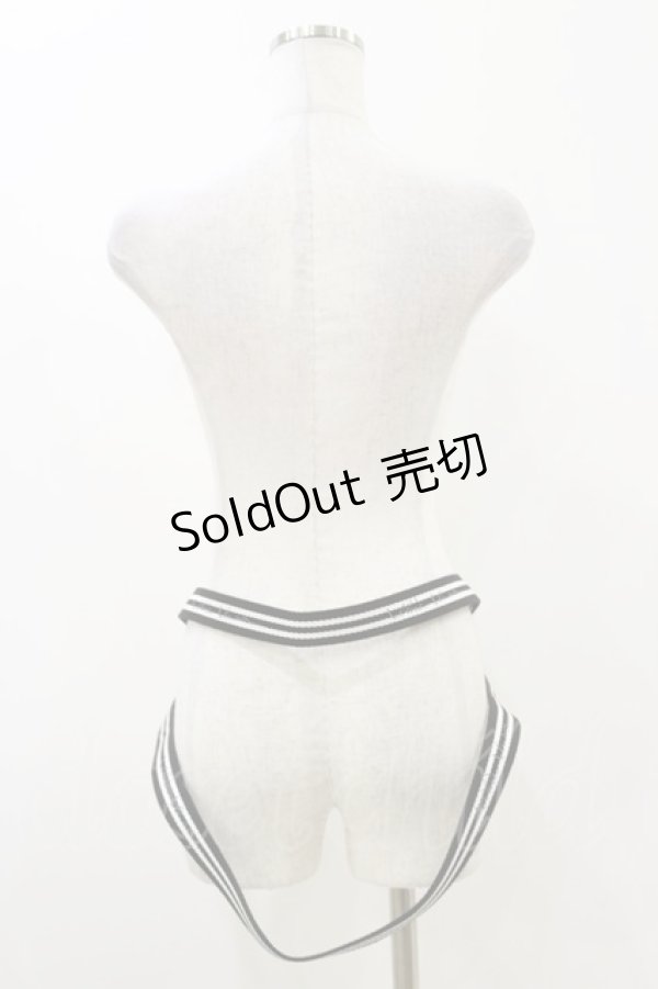 画像2: alice auaa / ストライプベルト  黒 H-25-12-17-016-AA-ZA-KB-ZH (2)