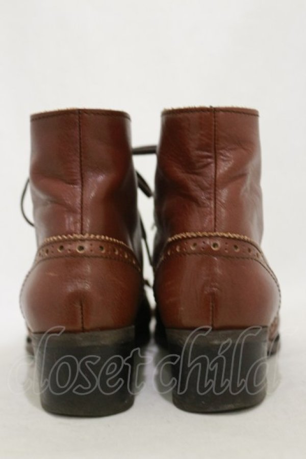 画像3: Jane Marple / クラウンアイレットのアンクルブーツ S ブラウン H-25-12-17-001-JM-SH-KB-ZH (3)
