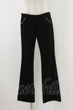 画像: gouk / 和柄パイピングパンツ  ブラック H-25-12-17-019-GO-PA-KB-ZH