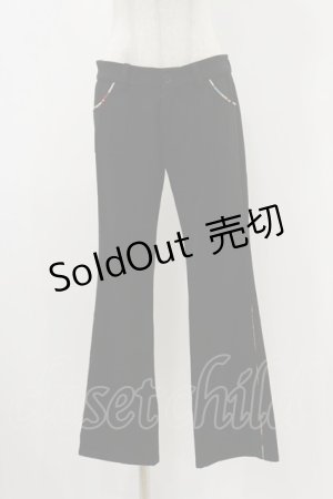画像: gouk / 和柄パイピングパンツ  ブラック H-25-12-17-019-GO-PA-KB-ZH