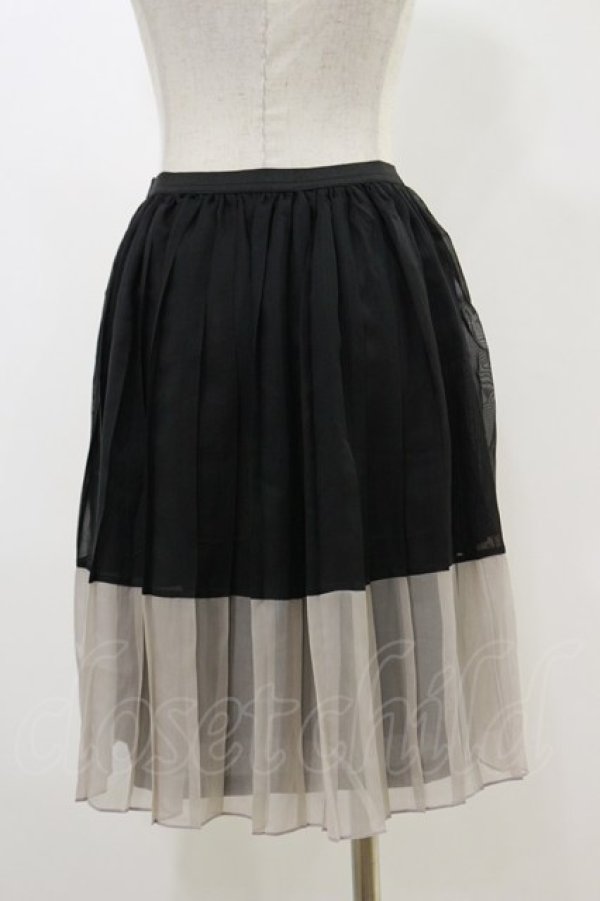 画像2: MARBLE / 配色ペチコート  黒×グレー H-25-12-17-021-GO-SK-KB-ZH (2)