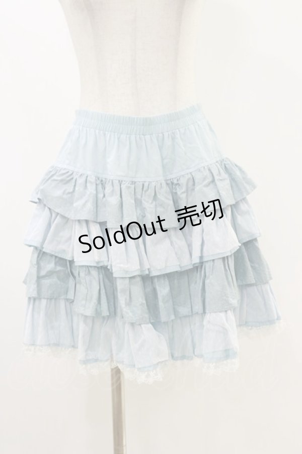 画像4: PUTUMAYO / レースプリントホルタービスチェブラウス＆フリルスカート  サックス H-25-12-17-022-PT-OP-KB-ZH (4)