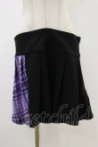 画像1: KILL STAR / CATTLE PLEATED SKIRT L ブラック/ライラックタータン H-25-12-17-023-SL-SK-KB-ZH (1)
