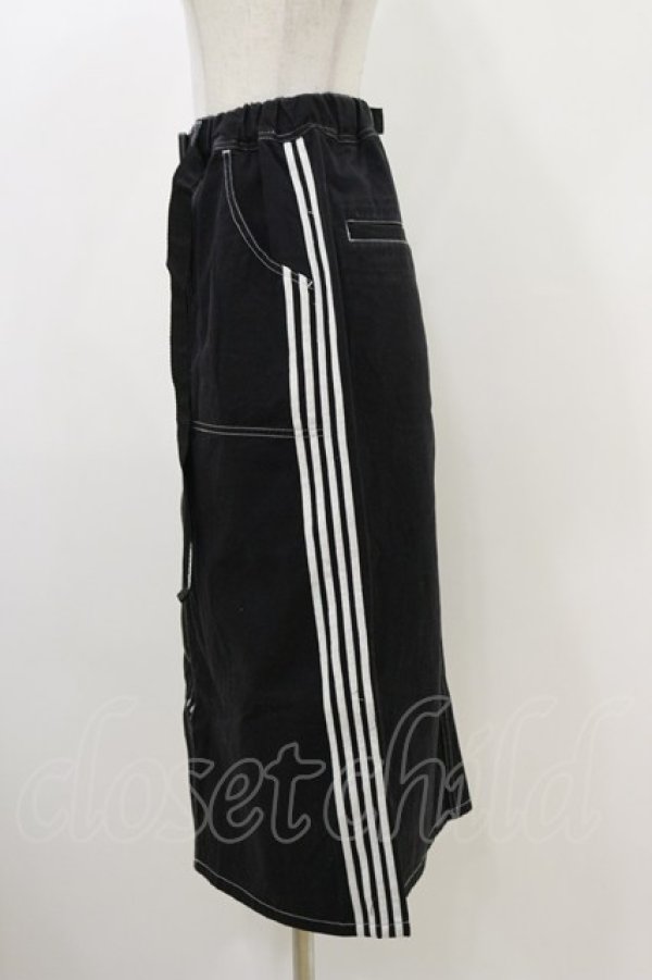 画像3: Candy Stripper / LINED LONGスカート  ブラック H-25-12-17-024-PU-SK-KB-ZH (3)