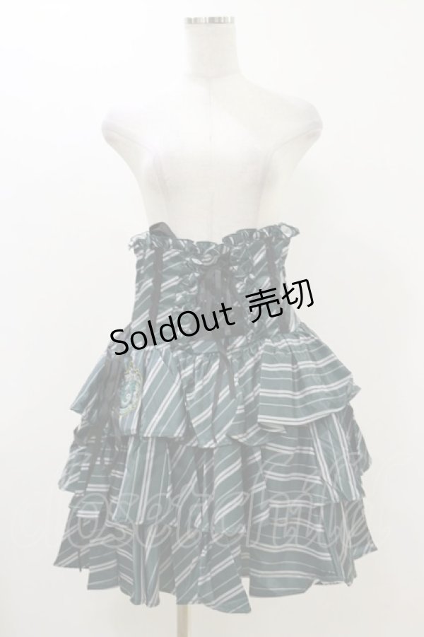 画像1: ATELIER PIERROT / ハリー・ポッター フリルコルセットスカート  スリザリン（グリーン） H-25-12-17-025-EL-SK-KB-ZH (1)