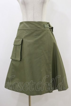 画像: Jane Marple Dans Le Salon / サイドポケットラップスカート  カーキ H-25-12-17-026-JM-SK-KB-ZH