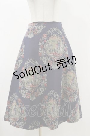 画像: Jane Marple / Chateau gobelinフレアスカート  ネイビー H-25-12-17-028-JM-SK-KB-ZH