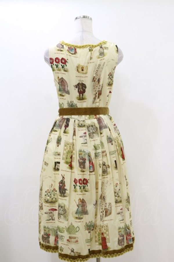 画像2: Jane Marple / Alice's dictionaryスクエアドレス  アイボリー×マスタード H-25-12-17-035-JM-OP-KB-ZH (2)