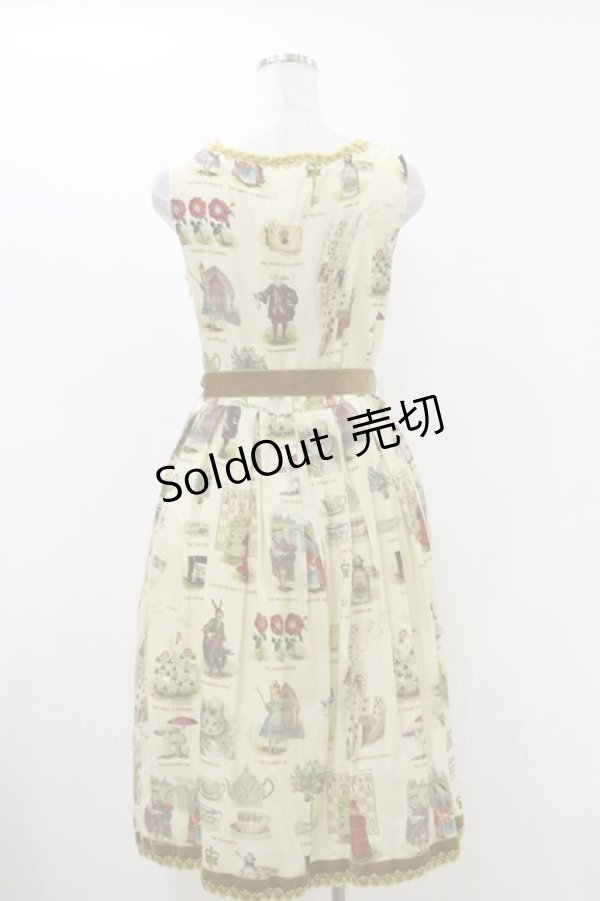 画像2: Jane Marple / Alice's dictionaryスクエアドレス  アイボリー×マスタード H-25-12-17-035-JM-OP-KB-ZH (2)