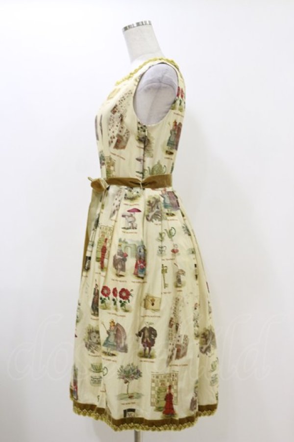 画像3: Jane Marple / Alice's dictionaryスクエアドレス  アイボリー×マスタード H-25-12-17-035-JM-OP-KB-ZH (3)