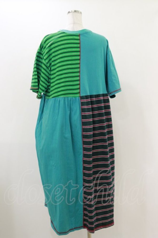 画像2: Candy Stripper / SILLY BEAR COMBINED TEEワンピース  ターコイズ H-25-12-17-036-PU-OP-KB-ZH (2)