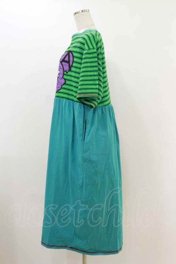 画像3: Candy Stripper / SILLY BEAR COMBINED TEEワンピース  ターコイズ H-25-12-17-036-PU-OP-KB-ZH (3)