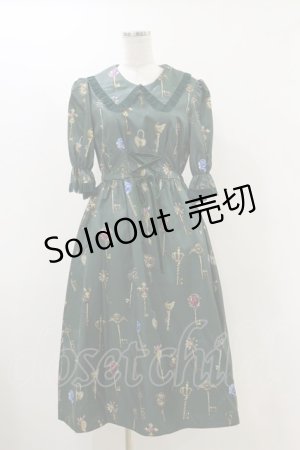 画像: MILK / プリンセスKeyドレス  ダークグリーン H-25-12-17-037-ML-OP-KB-ZH