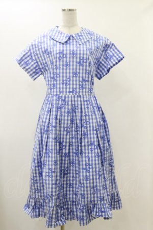 画像: Jane Marple / Picnic cloth joyfulドレス  ブルー H-25-12-17-039-JM-OP-KB-ZH