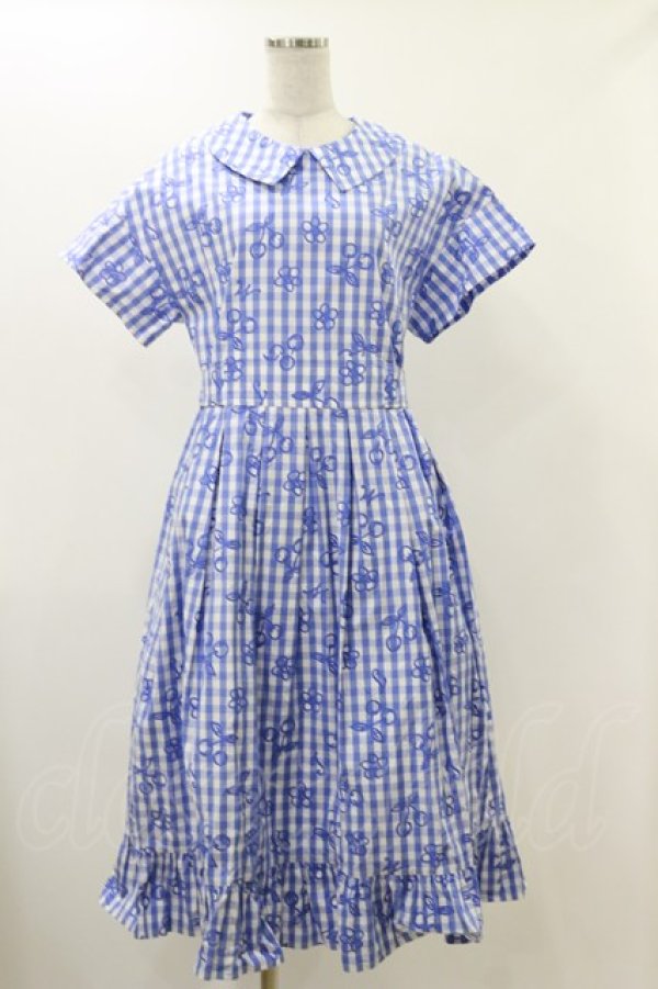 画像1: Jane Marple / Picnic cloth joyfulドレス  ブルー H-25-12-17-039-JM-OP-KB-ZH (1)