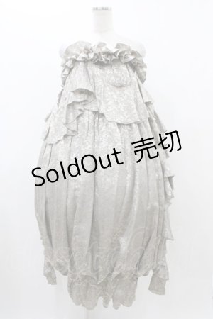 画像: alice auaa / ジャガードバルーンドレス  グレー H-25-12-18-1027-AA-OP-KB-ZH