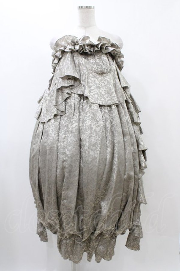 画像1: alice auaa / ジャガードバルーンドレス  グレー H-25-12-18-1027-AA-OP-KB-ZH (1)