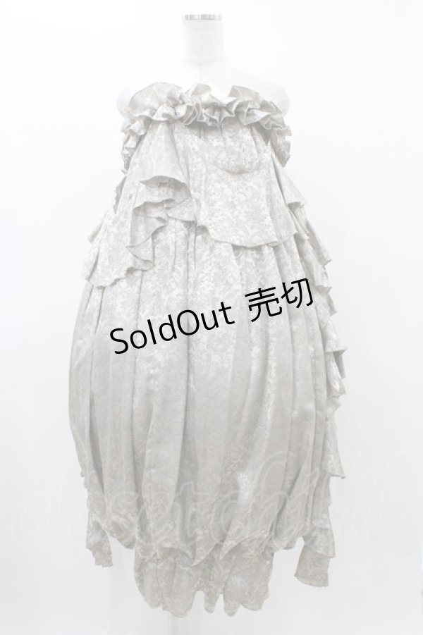 画像1: alice auaa / ジャガードバルーンドレス  グレー H-25-12-18-1027-AA-OP-KB-ZH (1)