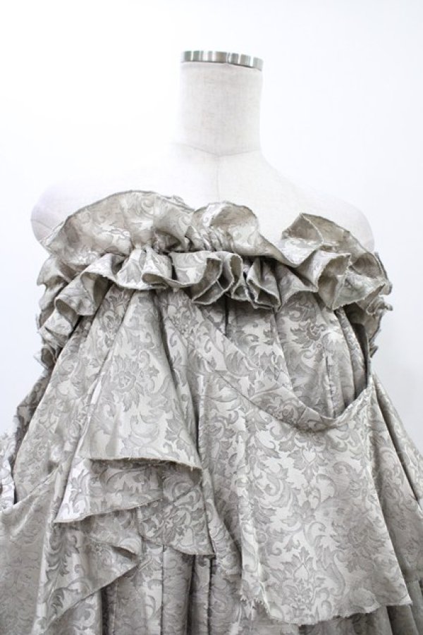 画像4: alice auaa / ジャガードバルーンドレス  グレー H-25-12-18-1027-AA-OP-KB-ZH (4)