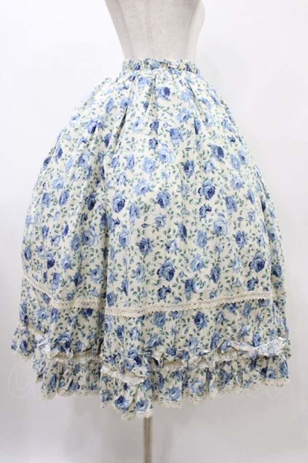 画像3: PrivateSquare. / ローズロングスカート  ブルー H-25-12-18-1028-LO-SK-KB-ZH (3)