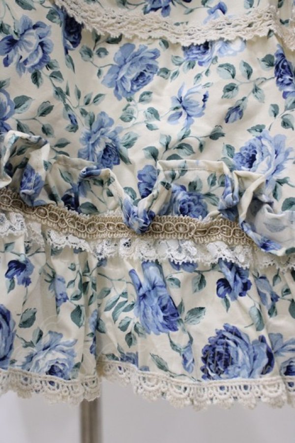 画像4: PrivateSquare. / ローズロングスカート  ブルー H-25-12-18-1028-LO-SK-KB-ZH (4)