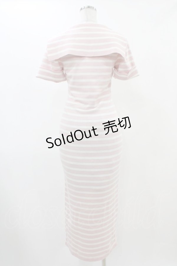 画像2: Katie / MISS SAILOR midway one-piece  PINK×OFF WHITE BORDER H-25-12-18-1032-LO-OP-KB-ZH (2)