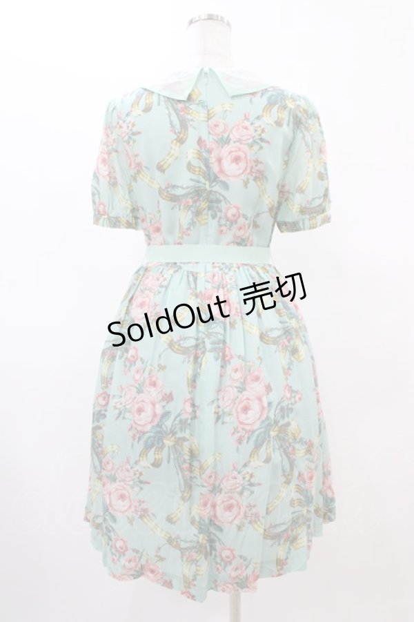 画像2: Jane Marple / Rose Bouquetワンピース  ミント H-25-12-18-1034-JM-OP-KB-ZH (2)
