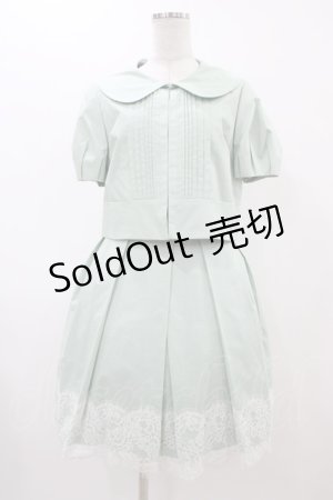 画像: Jane Marple / 裾レースワンピース＆ピンタックパフジャケット  ミント H-25-12-18-1035-JM-OP-KB-ZT348