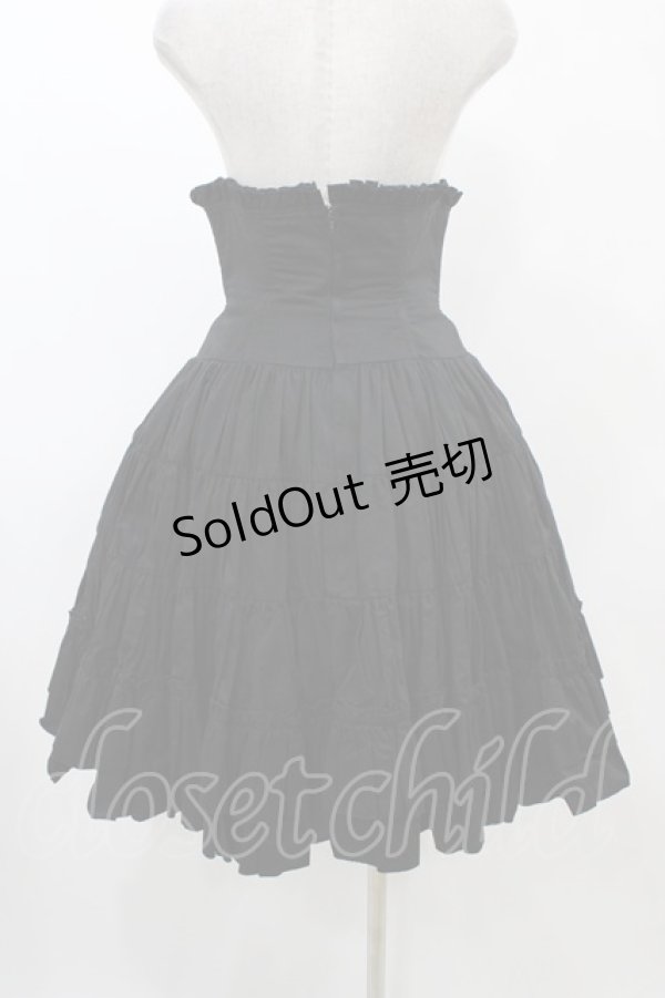 画像2: ATELIER PIERROT / ティアードコルセットスカート  ブラック H-25-12-18-1038-EL-SK-KB-ZH (2)