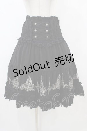 画像: Ozz oneste / プリントハイウエストスカート  ブラック H-25-12-18-1039-OO-SK-KB-ZH