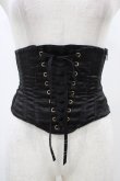 画像1: ATELIER PIERROT / サテンコルセット  ブラック H-25-12-18-1007-EL-ZA-KB-ZH (1)