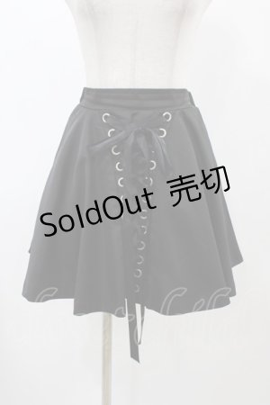 画像: HELL CAT PUNKS / レースアップスカート  ブラック H-25-12-18-1043-PU-SK-KB-ZH