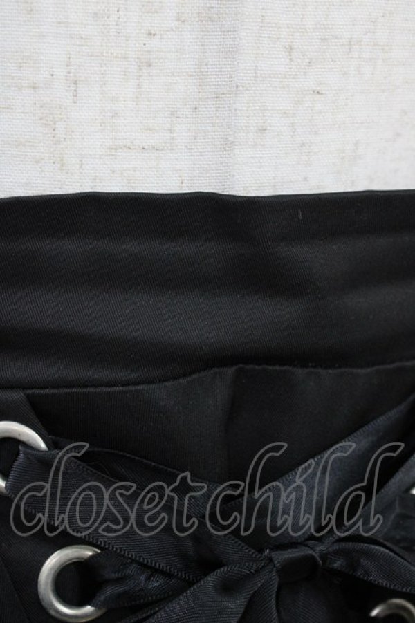 画像3: HELL CAT PUNKS / レースアップスカート  ブラック H-25-12-18-1043-PU-SK-KB-ZH (3)