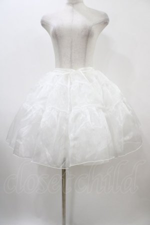 画像: axes femme kawaii / オーガンジーパニエ  白 H-25-12-18-1044-AX-SK-KB-ZH