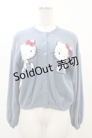画像: merry jenny / 【ハローキティコラボ】ニットカーデイガン  ブルー H-25-12-18-1049-LO-TO-KB-ZH