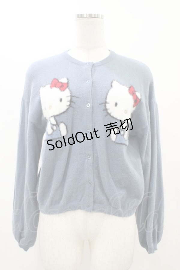 画像1: merry jenny / 【ハローキティコラボ】ニットカーデイガン  ブルー H-25-12-18-1049-LO-TO-KB-ZH (1)