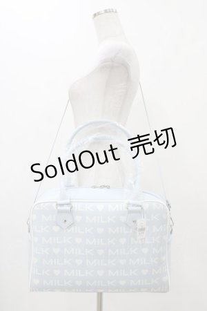 画像: MILK / LOGO BIGバッグ  サックス H-25-12-18-1008-ML-ZA-KB-ZH
