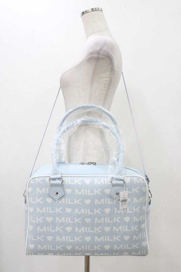 画像1: MILK / LOGO BIGバッグ  サックス H-25-12-18-1008-ML-ZA-KB-ZH (1)