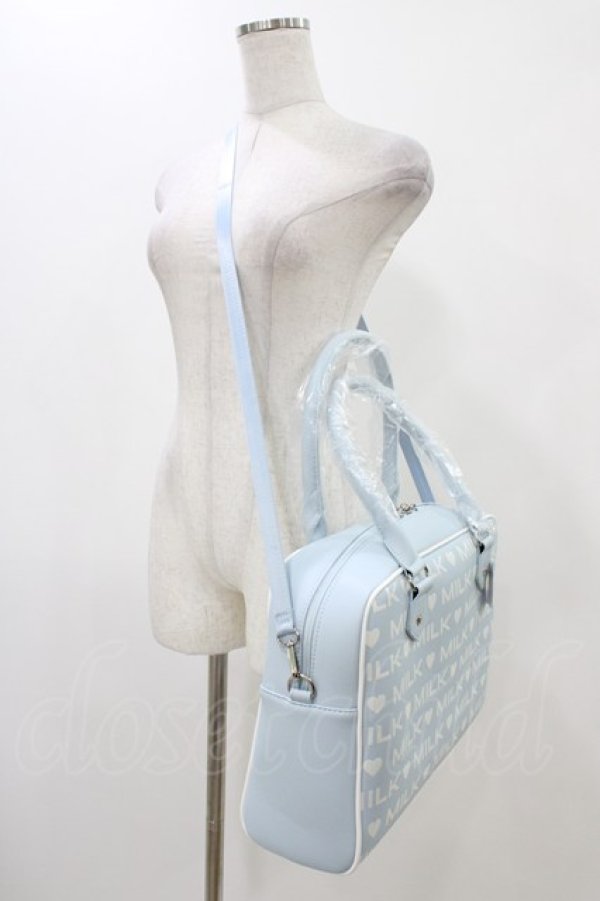 画像2: MILK / LOGO BIGバッグ  サックス H-25-12-18-1008-ML-ZA-KB-ZH (2)