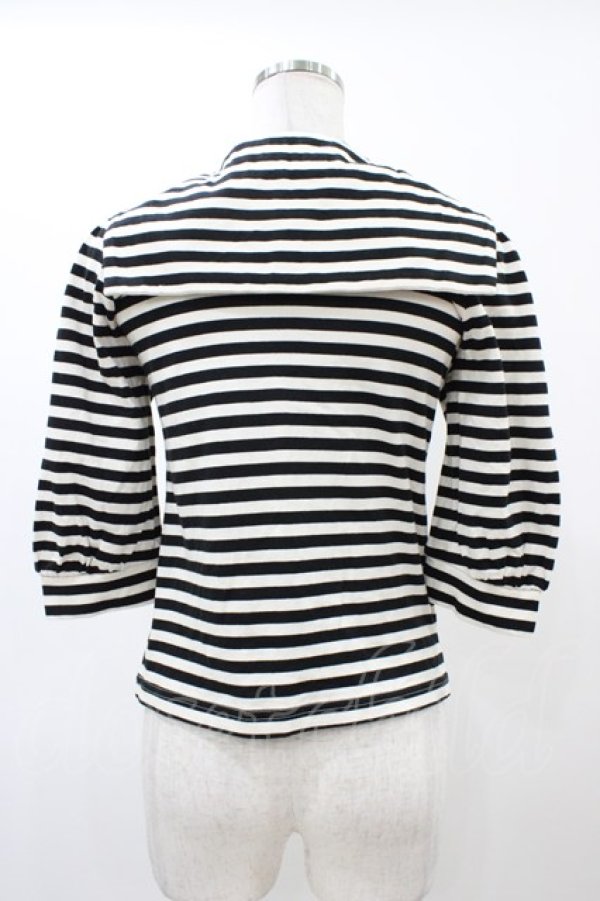 画像2: Shirley Temple / ボーダーセーラーカットソー  ブラック H-25-12-18-1056-ET-TO-KB-ZH (2)