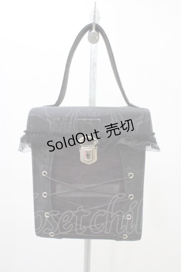 画像1: alice auaa / バニティーバッグ  ブラック H-25-12-18-1009-AA-BG-KB-ZH (1)