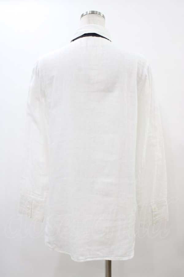 画像2: PEACE NOW / ガーゼフリルタイ付きブラウス  ホワイト H-25-12-18-1060-PU-BL-KB-ZH (2)