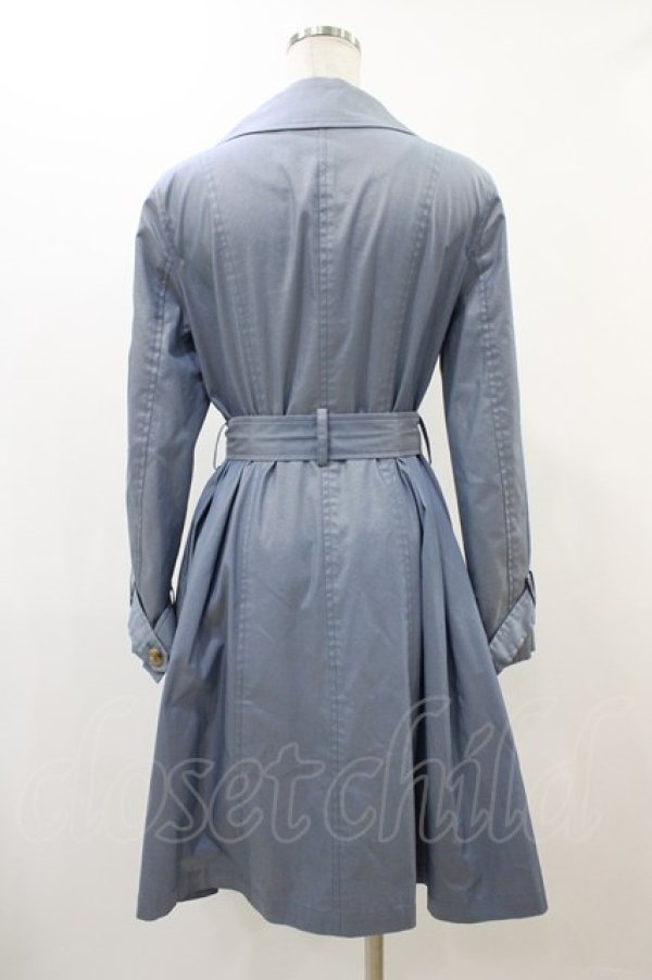 画像2: Jane Marple Dans Le Salon / ダブルボタントレンチコート  ブルー H-25-12-18-1062-JM-CO-KB-ZH (2)