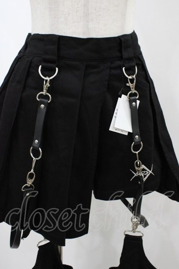 画像4: REFLEM / レッグカバー付きレイヤードデニムショートパンツ  ブラック H-25-12-18-1010-PU-PA-KB-ZH (4)