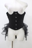 画像1: alice auaa / オーガンジーフリルジャガードコルセット  ブラック H-25-12-18-1012-AA-TO-KB-ZH (1)