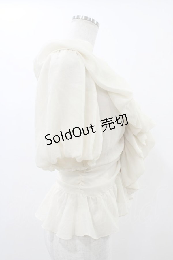 画像3: alice auaa / フリルギャザーボレロ 3（約9号） クリーム H-25-12-18-1015-AA-TO-KB-ZH (3)