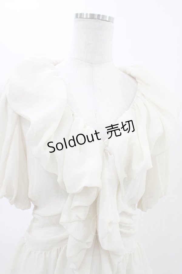 画像4: alice auaa / フリルギャザーボレロ 3（約9号） クリーム H-25-12-18-1015-AA-TO-KB-ZH (4)