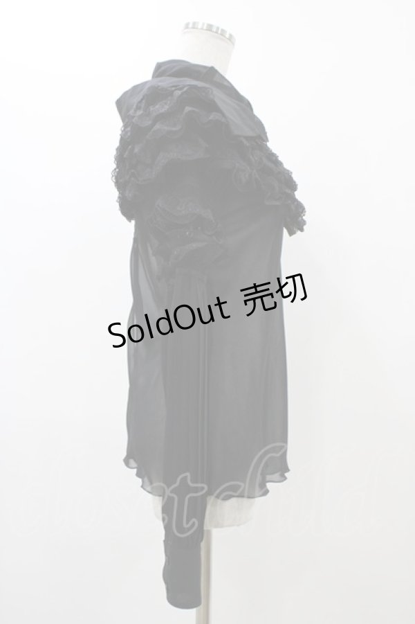 画像3: alice auaa / ボリュームフリルブラウス 3（約9号） ブラック H-25-12-18-1017-AA-BL-KB-ZH (3)