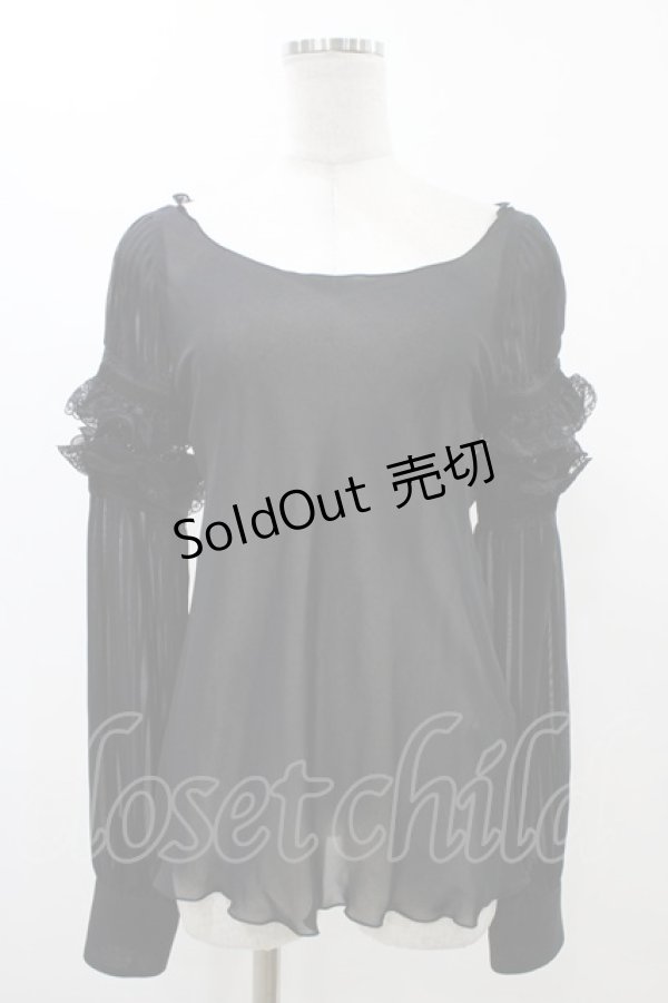 画像5: alice auaa / ボリュームフリルブラウス 3（約9号） ブラック H-25-12-18-1017-AA-BL-KB-ZH (5)