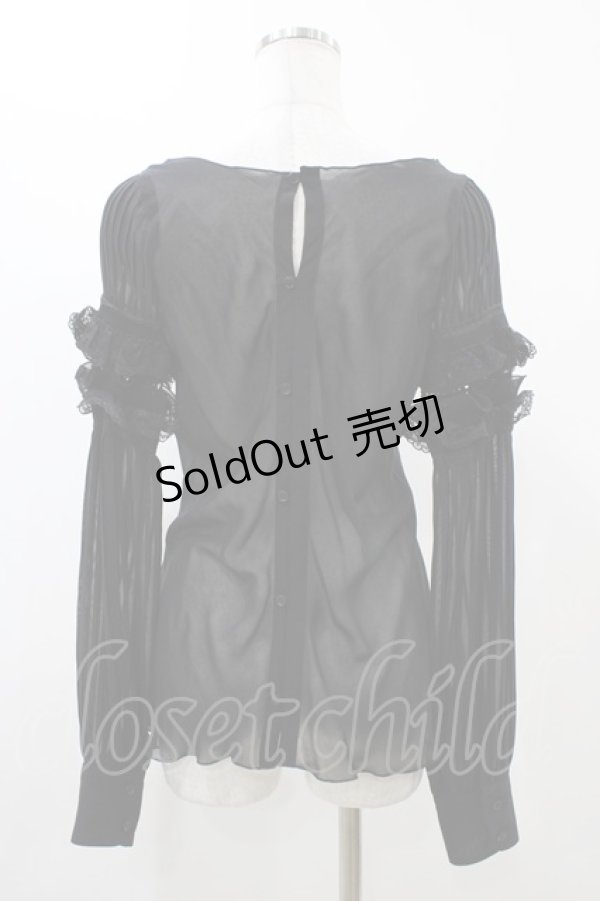 画像6: alice auaa / ボリュームフリルブラウス 3（約9号） ブラック H-25-12-18-1017-AA-BL-KB-ZH (6)